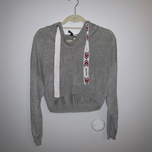 Grey Crop Sweater